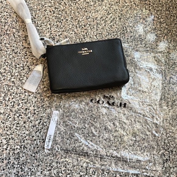 NWT Coach Double Corner Zip Wristlet - Picture 6 of 6